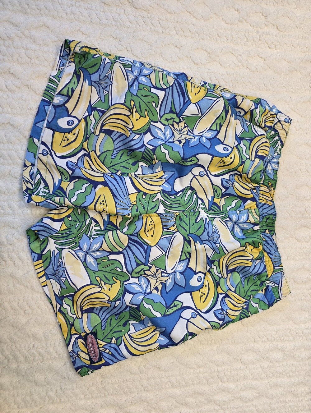 Vineyard Vines Tropical Fruit Fish Swim Trunks Board Shorts Men’s M